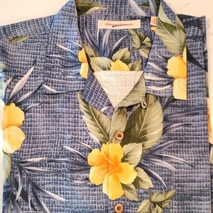 XLX TOMMY BAHAMA silk camp shirt